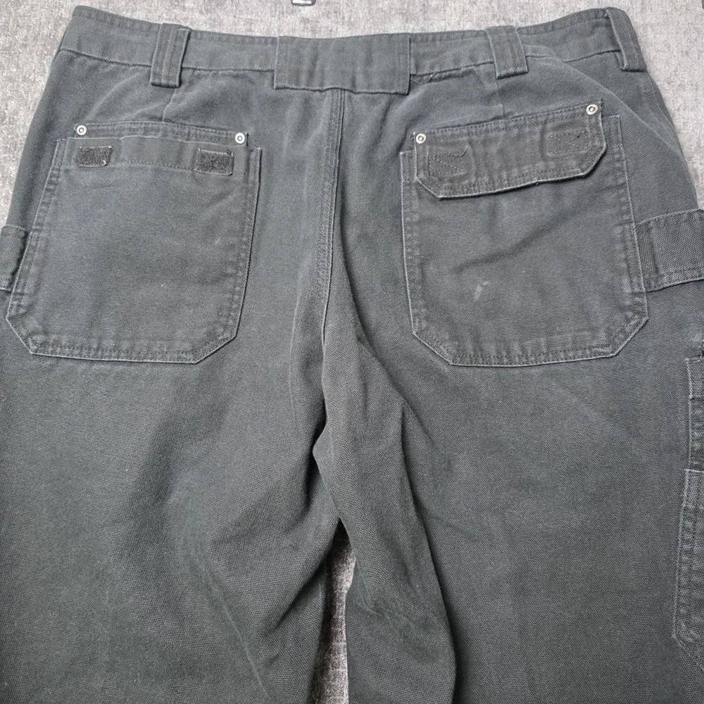 Duluth Trading Pants Mens 40x30 Fit 38x30 Black Heavyweight Flex Fire Hose Cargo